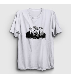 Presmono Unisex Beyaz Band V2 30 Seconds To Mars T-Shirt 375938tt