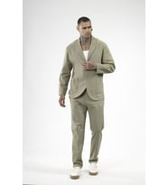Slim Fit Kalıp Erkek Pamuklu Keten Alt Üst Takım