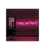 I WILL CUT YOU Yazılı Neon Tabela