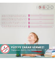 İlk Yazma Eğitim Seti, Harfli Elakin, Kılavuz Çizgili, Yüzeye Zarar Vermez,Akıllı Kağıt Yazı Tahtası