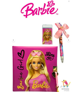 Barbie Lisanslı Hatıra Defteri & 0.7 Versatil-Silgi set