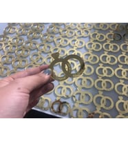 Yüzük Şeklinde Magnet Nikah Şekeri - Nişan Şekeri - Söz Şekeri - Düğün Magnet - Nişan Magnet - Söz Magnet - Yenidoğan Magnet - Doğum Magnet - Yaş Magnet 7cm (Gold)