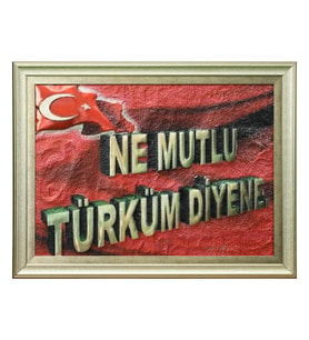 e38 EL İŞÇİLİĞİ  ALİMİNYUM KABARTMA TABLO 62x82 CM - 6354