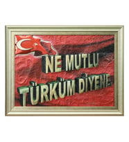 e38 EL İŞÇİLİĞİ  ALİMİNYUM KABARTMA TABLO 62x82 CM - 6354