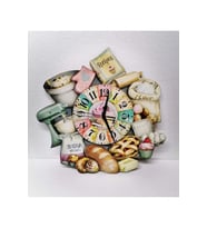 bilge Tasarım MUTFAK (kitchen) temalı Duvar Saati 40 CM (Karışık)