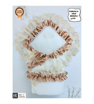 DANTELLİ BEBEK BATTANİYESİ %100 PAMUKLU DOĞAL ORGANİK UYKU KUNDAĞI HEDİYELİK YENİDOĞAN MEVLÜTLÜK KND45524