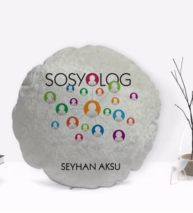 BK Gift Kişiye Özel İsimli Sosyolog Tasarımlı Dekoratif Kırlent Yastık-1