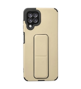 Samsung Galaxy A22 Kılıf Mega Standlı Silikon - Gold