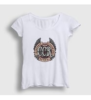 Presmono Kadın Beyaz Ccr Creedence Clearwater Revival T-Shirt 489589tt (Beyaz)
