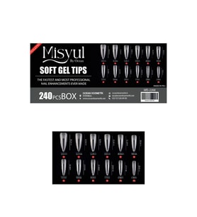 Fontenay Soft Jel Tips Protez Tırnak Tips Uzatma Yeni Nesil 240 Adet Stiletto