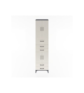 Hyperion Dolap 4 Raflı 5 Çekmeceli 4 Kapaklı 60x44x243 Antrasit-Aytaşı