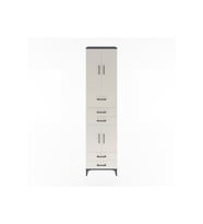 Hyperion Dolap 4 Raflı 5 Çekmeceli 4 Kapaklı 60x44x243 Antrasit-Aytaşı