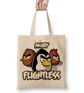Angry Flightless Bez Çanta Uzun Saplı
