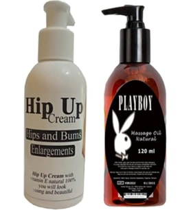 Hintohu Kalça Kaldırma,Büyütme,Sıkılaştırıcı 120 Ml+Playboy Masaj Yağı 120 Ml