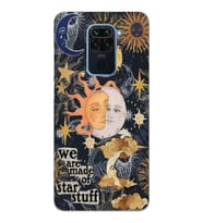 Xiaomi Redmi Note 9 Uyumlu Güneş ve Ay Desenli Şeffaf Telefon Kılıfı