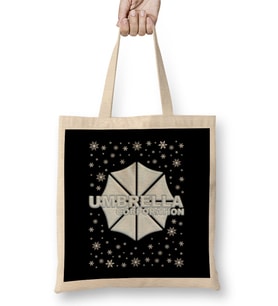 Resident Evil Umbrella Corporation Christmas Snow Logo Bez Çanta Uzun Saplı