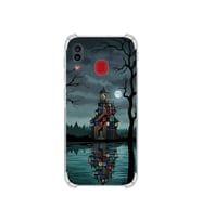 PrintiFy Samsung Galaxy A30 ile Uyumlu Simya Serisi Gölge Ve Cam Tasarımlı Uv Baskılı Köşe Korumalı Antişok Kılıf