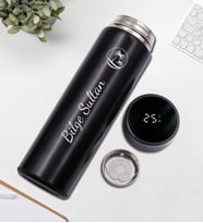 Kişiye Özel Kendin Tasarla 500 ML Siyah Dereceli Termos (Model 2)