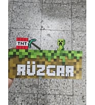 Minecraft Temalı Kapı ve Duvar Süsü