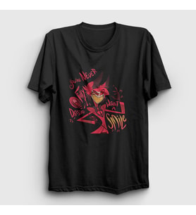 Presmono Unisex Siyah Alastor Hazbin Hotel T-Shirt 437702tt