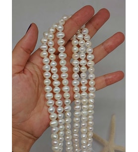 İnci Dizi Beyaz Royal Quality 7.5*9.5mm (53328)