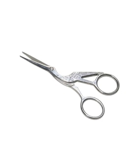 Metal  Makas Sade Süslenmemiş Kuğu Modeli Söz Nişan Makası   Gümüş
