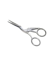 Metal  Makas Sade Süslenmemiş Kuğu Modeli Söz Nişan Makası   Gümüş