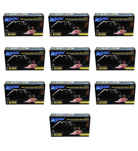 Dolphin Tek Kullanımlık Lateks Siyah Pudrasız Nitril Muayne Eldiveni Large - 100'lü 10 Paket