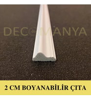 Decomanya Boyanabilir Duvar Çıtası 2 cm (Buz-Buz)