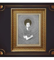 Gold Altın Kalın Çerçeveli Paspartulu Tablo c1779