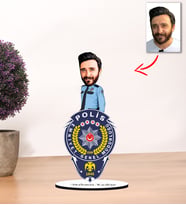 Kisiye Özel Karikatür Erkek POLİS Biblo MODEL 1