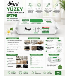 Sleepy Yüzey Temizlik Havlusu 100'lü