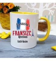 Fransızca Öğretmenine Özel Öğretmenler Günü Hediyesi Kişiye Özel Kupa Bardak
