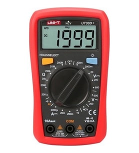 Unit UT33D+ 600V 10A Dijital Multimetre (Siyah)
