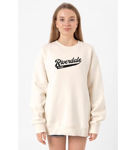 Riverdale Bronx New York City Ekru Kadın 2ip Sweatshirt