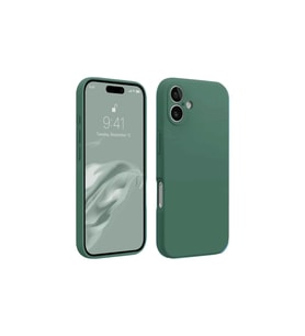 Newface Apple iPhone 16 Plus Kılıf First Silikon - Koyu Yeşil