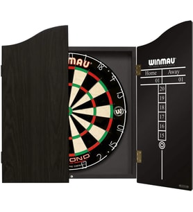 Winmau Profesyonel Dart Seti (Winmau Diamond Plus Dart Board ve Kabin)