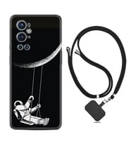 Tecno Spark 9 Pro Kılıf Resimli Boyun Askılı İpli Desenli Silikon Series Astronot 519