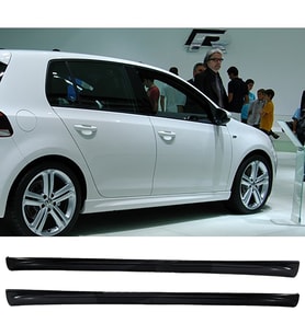 Vw Golf 6 R Yan Marşpiyel Seti Plastik 2 Adet Mat Siyah 2008 2009 2010 2011 2012 karlık+ek+bodykit