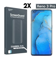 Northcity GOR Oppo Reno 3 Pro 3D Kavisli Full Ekran Koruyucu 2 Adet Set - Darbe Emici ve Çizilmeye Dayanıklı