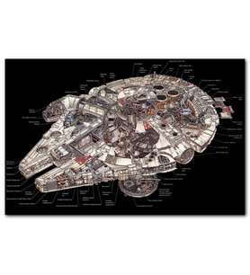 Cakatablo Star Wars Uzay Gemisi Detaylı Şema MDF Tablo