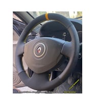 Clio 2 Araca Özel Direksiyon Kılıfı (Noktalı Nubuk Yüzüklü) (Karışık)