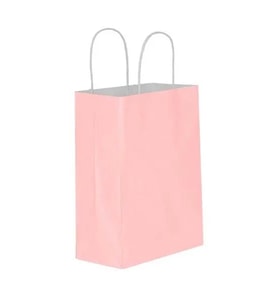 PEMBE KAĞIT HEDİYE VE ALIŞVERİŞ ÇANTASI (18X8X24) 25 ADET