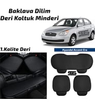 Hyundai Accent Era 2006-2012 Arası Siyah Deri Oto Koltuk Minderi