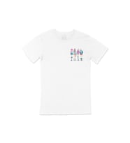 K-Pop Girls Cep Logo Tasarımlı Beyaz Tişört