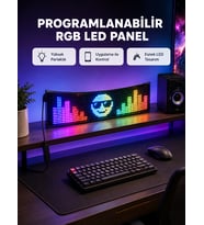 RGB LED Panel – Çok Renkli, Kumandalı, USB Bağlantılı Yazı ve GIF Gösterimli Akıllı Lamba