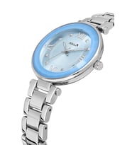 Polo Air Kristal Cam Kadın Kol Saati Gümüş Mavi Renk PL-1569B3x (Mavi Gümüş)