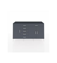 Kronos Konsol 3 Raflı 6 Çekmeceli 3 Kapaklı 176x59x99 Antrasit-Antrasit