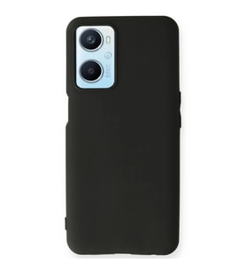 Oppo A96 Kılıf First Silikon - Siyah