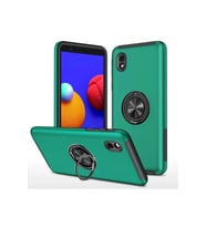 Durukar® Samsung Galaxy A01 Core Kılıf Elit Yüzüklü Kapak - Yeşil